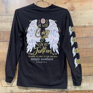 Simply Southern Scripture Long Sleeve Tee Size Small